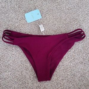 Cupshe Burgundy Bikini Bottoms
